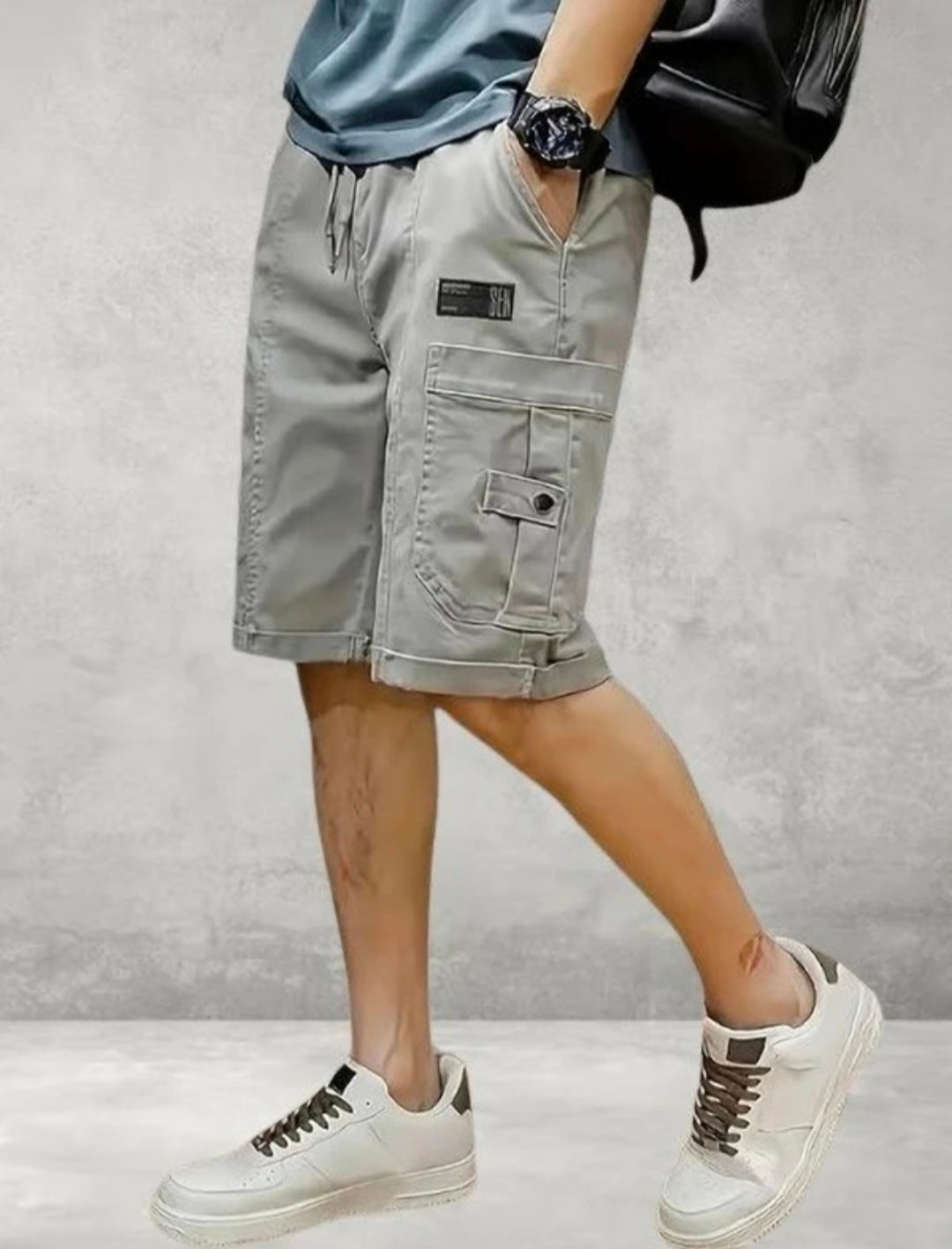 Mozzo Solid Men Cargo shorts