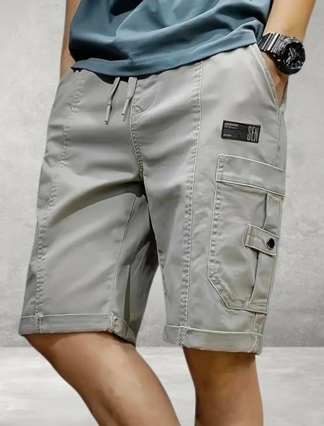 Mozzo Solid Men Cargo shorts